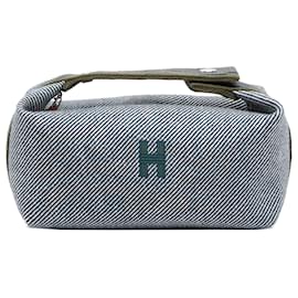 Custodia per bracciale Hermès Blue Small Wool Bride A Brac Natte