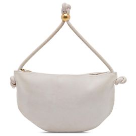 Pochette Turn in scamosciato rosa Small di Bottega Veneta