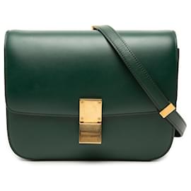 Céline Celine Green Medium Calfskin Classic Box