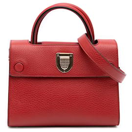 Borsa Diorever in pelle di vitello granulata rossa di Dior