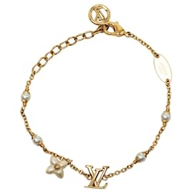 Bracelet LV Floragram en perles de faux aspect doré plaqué or Louis Vuitton