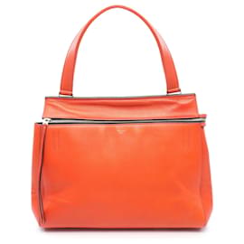 Borsa Celine Orange Medium in pelle con bordo - Céline