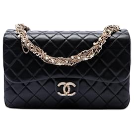 Chanel Black Medium Quilted Lambskin Westminster Pearl Flap