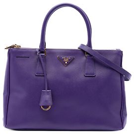 Borsa Prada Purple Medium Saffiano Lux Galleria Double Zip