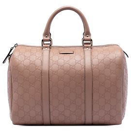 Borsa Boston Guccissima Joy Gucci marrone media