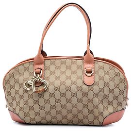Borsa Gucci Beige GG Canvas Heart Bit