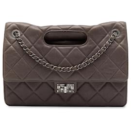 Chanel Brown Paris Byzance Jumbo Washed Lambskin Take Away Flap