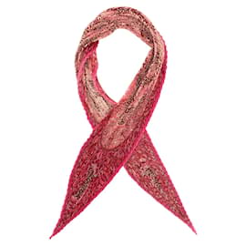 Sciarpa in seta plissettata Hermès Rosa La Legende Du Poisson Corail