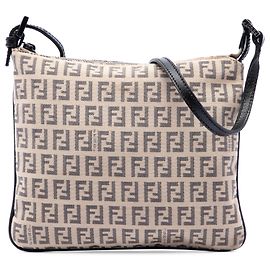 Fendi Beige Zucchino Canvas Crossbody