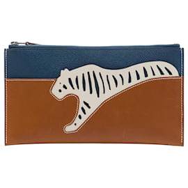 Pochette Rooroo in Barenia ed Epsom marrone Hermès