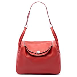 Hermès Red Swift Lindy 34