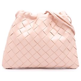 Bottega Veneta Borsa a tracolla con coulisse Pink Small Nappa Intrecciato con dustbag