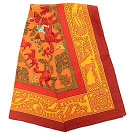 Hermès Seidentuch Orange Early America 90