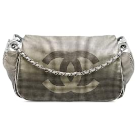 Chanel Hollywood Accordion Flap in agnello traforato oro metallizzato