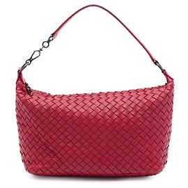 Bottega Veneta Schultertasche aus rotem Nappa-Leder Intrecciato