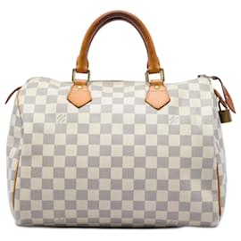 Louis Vuitton White Damier Azur Speedy 30