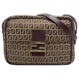 Fendi Marrone Zucchino Canvas Crossbody