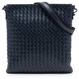 Bottega Veneta Borsa a tracolla VN Crossbody in nappa blu Intrecciato