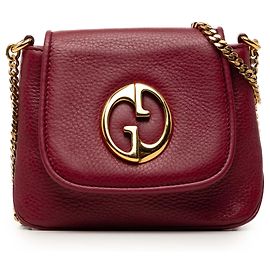 Gucci Rosso Pelle di Vitello Piccolo 1973 Chain Crossbody