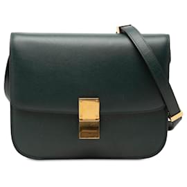 Celine Green Medium Calfskin Classic Box - Céline
