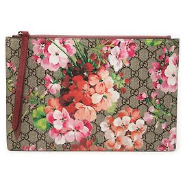 Clutch Gucci Beige GG Supreme Blooms