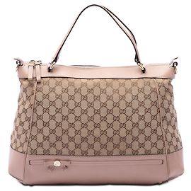 Gucci Mayfair Satchel aus beigem GG Canvas