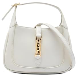 Gucci Borsa a tracolla Jackie 1961 in pelle di vitello bianca mini