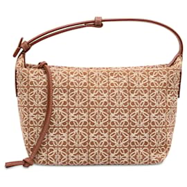 LOEWE Borsa Cubi in tela Anagram marrone Small - Loewe