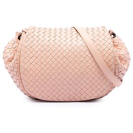 Bottega Veneta Borsa a tracolla con patta in nappa Intrecciato rosa