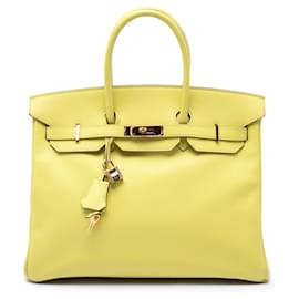 Hermès Yellow Epsom Birkin Retourne 35