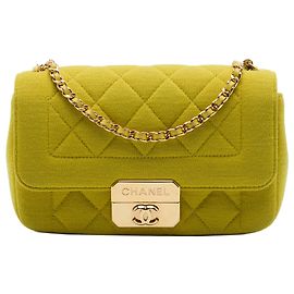 Chanel Yellow Mini Jersey Chic With Me Flap