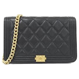 Chanel Boy Line AP1117 Black Geldbörsenkette