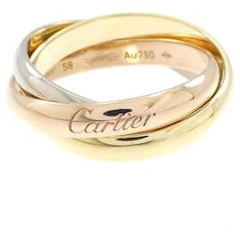 Anello Cartier Trinity in oro bianco oro giallo e oro rosa
