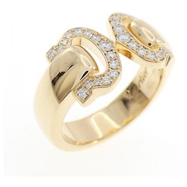 Cartier 2C Band Ring aus 18K Gelbgold mit Diamant