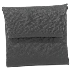 Portefeuille de pièces Bastia en cuir Epsom noir Hermès