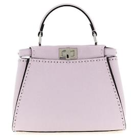 Fendi Borsa Peekaboo Mini Viola in Pelle