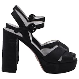 Décolleté slingback Prada in scamosciato nero