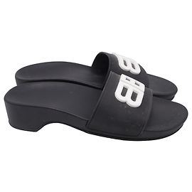 Zoccoli Balenciaga BB Pool in gomma nera