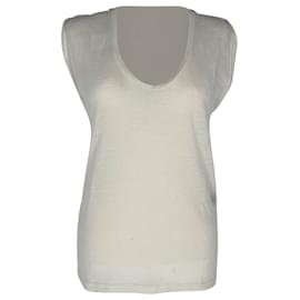 Camiseta Zankou en lino blanco Isabel Marant