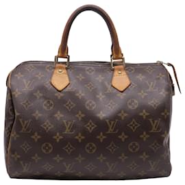Borsa Louis Vuitton Speedy 30 in tela rivestita marrone