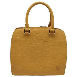 Borsa Louis Vuitton Pont-Neuf PM in pelle Epi gialla