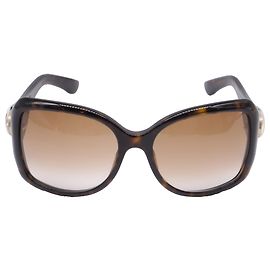 Gafas de sol Gucci GG Crest con lentes degradadas efecto carey en acetato marrón