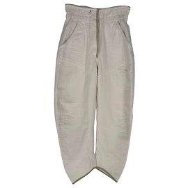 Pantalones de talle alto Isabel Marant en algodón blanco