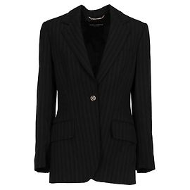 Chloé Dolce & Gabbana Nadelstreifen-Jacke mit gepolsterten Schultern