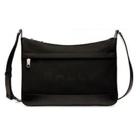 Borsa Messenger Bally Nera in Pelle e Nylon