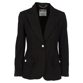 Giacca Moschino in cotone e lino con colletto classico