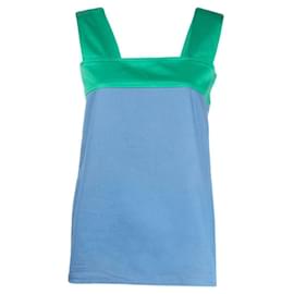 YSL Color-Block Quadratisches Top (Grün) - Yves Saint Laurent