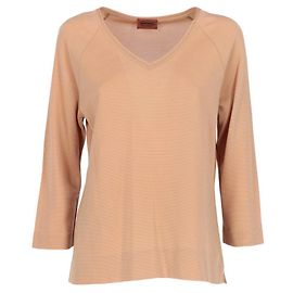 Missoni Rippstrick-Pullover mit V-Ausschnitt