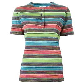 Missoni Gestreiftes T-Shirt mit Knopfleiste