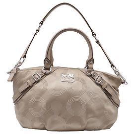 Borsa Coach Madison Dotted Op Art Sophia in Beige